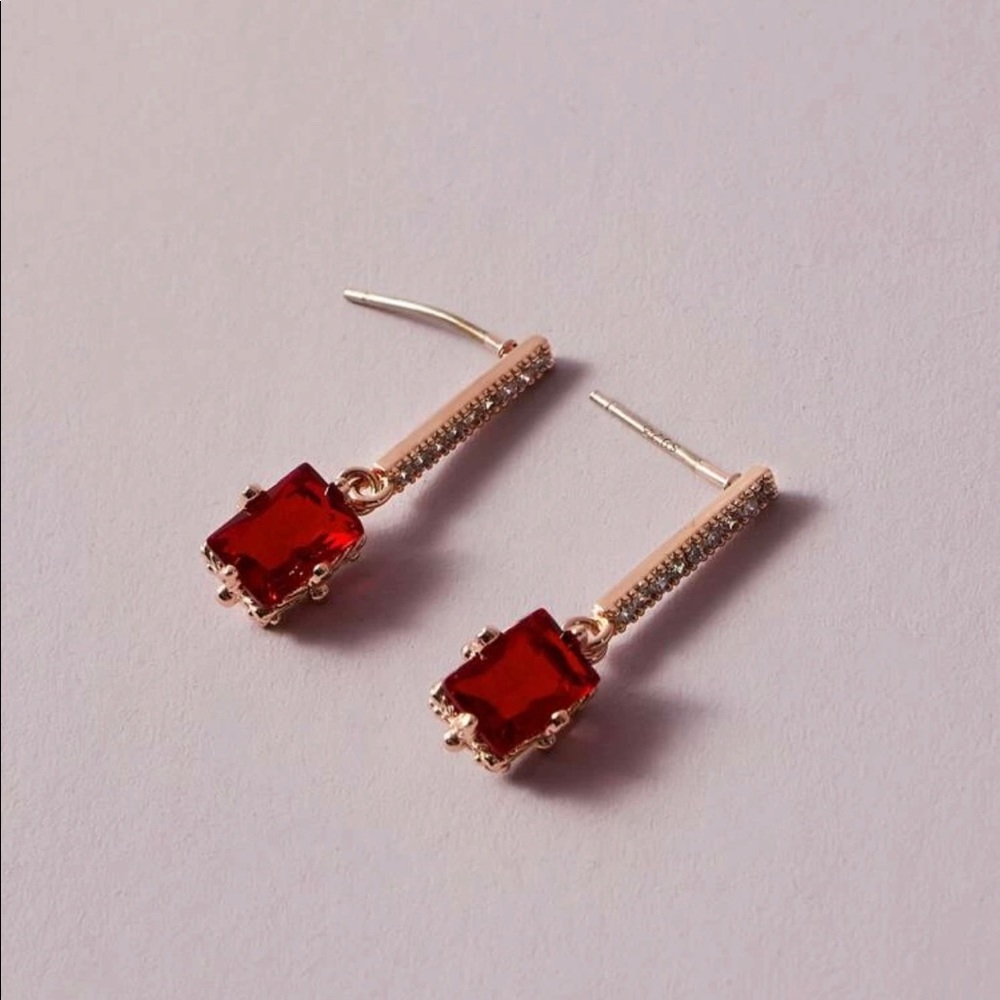 Gemstone Drop Earrings - Picture 2 of 3